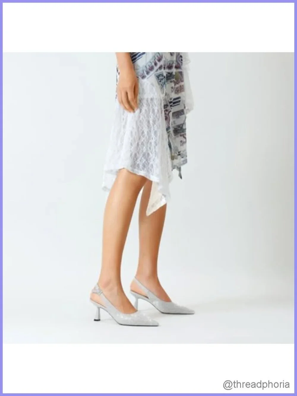 Women's Rhinestone Kitten Heels Slingback Dress Pumps Sparkly Low Heel Shoes